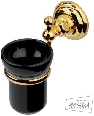 Amazon Com Nicolazzi Classici Toothbrush Holder Gold And Black