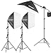 Neewer Photography Studio 600W Softbox Lighting Kit - 3 Packs 24x24 inches Softbox with 45W Fluorescent Light Bulb, Light Stands, Boom Arm, Sandbag and Carrying Bag for Portraits Video Shooting (US)
