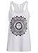 Womens Grey Bohemian Sun Yoga Loose Fit Muscle Tee Tank Top – Size Large