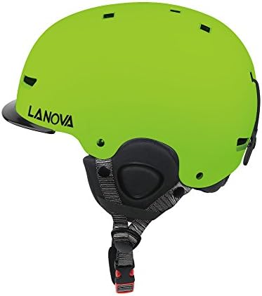 LANOVAGEAR Ski Helmet, Snowboard Helmet for Kids Adult Adjustable Snow Helmet ASTM Certified Men Women with Mini Visor