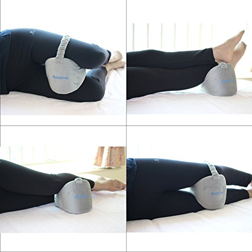 Aocome Knee Pillow for Side Sleepers - Ergonomically Designed for Back Pain, Sciatic Nerve Pain Relief, Leg Pain, Pregnancy and Joint Pain - Memory Foam Leg Pillow (Bonus Sleep Mask) - Thumbnail 6