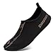 CIOR Men Women and Kids Quick-Dry Water Shoes darkweight Aqua Socks For Beach Pool Surf Yoga Exercise,S0602,Black,XL