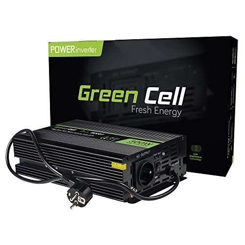 Green Cell® Car Power Inverter Converter 12V to 230V Pure sine 300W/600W UPS for central heating and pumps
