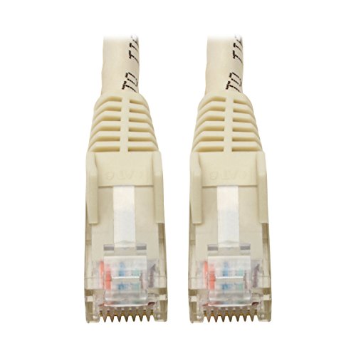 Tripp Lite Cat6 Gigabit Ethernet Snagless Molded Patch Cable, 24 AWG 550Mhz Premium UTP, White GbE RJ45 M/M 6in 6