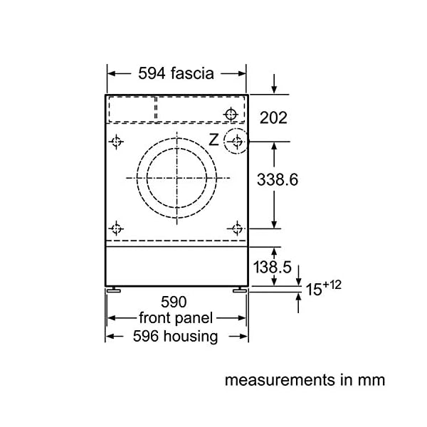 Bosch WIW28301GB Serie 6 Built-in Washing Machine with EcoSilence Drive, ActiveWater Plus & Reload Function, 8 kg…