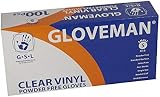 Gloveman Clear Vinyl Gloves Medium – Disposable Powder-Free Latex-Free 100 view 3