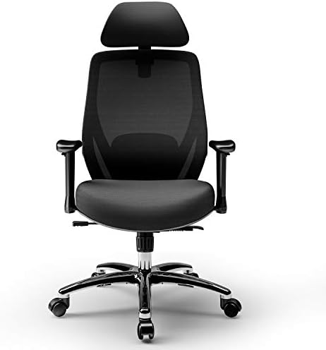 LIANFENG Ergonomic Office Chair High Back Desk Chair with Adjustable Lumbar Support Breathable 