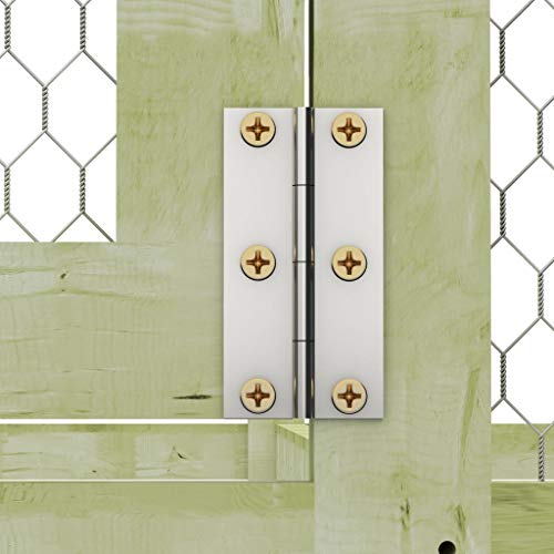 yorten Outdoor Hühnerkäfig Hühnerhaus Freigehege Gefügelstall Voliere Hühnerstall Kleintierstall Gehege 1,5 x 6 x 1,5 m Imprägniertes Kiefernholz (Grün und Silbern) – Bild 7