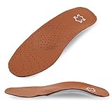Security Full Length Leather Orthotic Insole Arch Support Insole Suitable for All Shoes(US Women's 8)