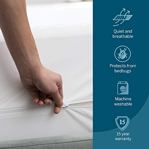 LUCID Encasement Mattress Protector Completely Surrounds Mattress for Waterproof Protection