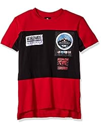 Southpole Big - Camiseta de manga corta para niño con bloque de colores y parche de nailon (edad 8-20)