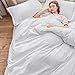 SORMAG Duvet Cover Queen White Microfiber with Zipper Close Duvet Cover Set 3 Piece (90x90)
