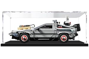Welkin DC 3MM Display Case for Lego 10300 Back to The Future Time Machine Building Set,Dustproof Clear Display Case Compatible with Lego 10300(Not Include The Model)