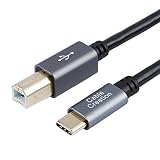 USB C to USB B 15ft, CableCreation USB Type C to USB 2.0 Type B Printer & Scanner Long Cable, Compatible for MacBook Pro, HP, Canon, Brother, Printers etc, 4.5M/Black PVC with Aluminum Shell