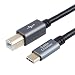 USB C to USB B 15ft, CableCreation USB Type C to USB 2.0 Type B Printer & Scanner Long Cable, Compatible for MacBook Pro, HP, Canon, Brother, Printers etc, 4.5M/Black PVC with Aluminum Shell