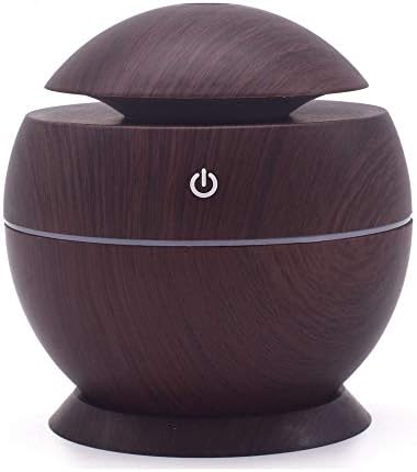 Wood Grain Aroma Diffuser, 130ML Essential Oil Diffuser USB Ultrasonic Humidifier Aromatherapy Cool Mist Humidifier Air Purifier 7 Color LED Lights for Home Office,Deep