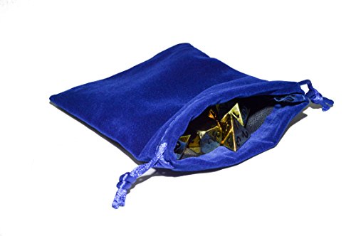 image for Artemis Brown Trading Company Metal DnD Dice Set (7) - Gold, Shiny Fin