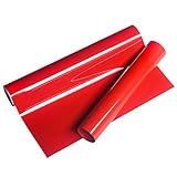 VINYL FROG HTV 10" x5 FT PU Red Heat Transfer Vinyl Roll for T Shirts,Garments Bags and Other Fabrics