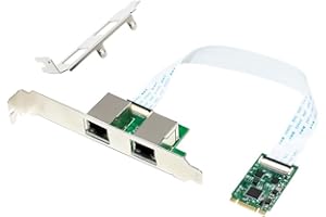 UEYGHEP Gigabit Ethernet Server Adapter M.2 B+M Dual Port Gigabit Server NIC 10/100/1000Mbps Ethernet NIC for PC