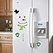 ROXENDA Christmas Snowman Stickers, Holiday Decorations Set-Santa Claus Snowman Handle Covers Snowman Appliance Decals for Refrigerator,Garage,Office Cabinets,Door and Windows,2 Patterns