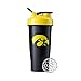 BlenderBottle Collegiate Classic 28-Ounce Shaker Bottle, University of Iowa Hawkeyes - Black/Yellow