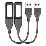 T3chtonic (2x) Fitbit Flex Charger Cable Cord in Black - Replacement Fitbit Charging Cord 6.5in Long Usb