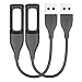 T3chtonic (2x) Fitbit Flex Charger Cable Cord in Black - Replacement Fitbit Charging Cord 6.5in Long Usb