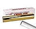 ORACAL 351 Gold Reflective Chrome Vinyl 12" x 6ft Roll for Cricut, Cameo and Silhouette Including 12" x 24" Transfer Paper Roll (12" x 6ft 1-Roll Pack w/Transfer Paper)