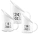 AuldHome Farmhouse Measuring Cup Scoops (Set of 3); White Enamel Retro Vintage Hanging Measure Pitchers
