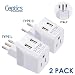 Italy, Europe Travel Adapter Plug Set by Ceptics - 2 Pack - with 2 USB + USA Socket Input - Type L and Type C - Ultra Compact - Safe Grounded Perfect for Cell Phones, Laptops, Camera Chargers primary