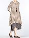 Mordenmiss Women's New Plaid Layers Irregular Hem Dress 1X Khaki