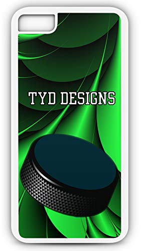 iPhone 6 Plus 6+ Case Create Your Own Hockey #H045 with Player Number and/Or Name Or Team Name Tough Case Customizable by TYD Designs in White Plastic with Black Rubber - Thumbnail 2