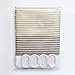 Fabric Shower Curtain Beige for Bathroom Waterproof Textile，Striped Design Dark Taupe and Balck，71