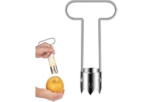 1 Pcs Red Bell Pepper Seed Corer Tools Universal Apple Vegetable Chili Core Tool Multifunction Stainless Steel Remover for Ve