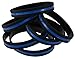 Emblematic Jewelry Police Officers Patrol Awareness Support Thin Blue Line Silicone Wristband Bracelets Value Pack (10 Bracelets)