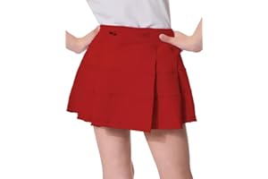 AUGIRIS Girl's Tennis Skirts High Waisted Athletic Golf Skorts with Pockets Skirts for Girl Casual Workout Built-in Shorts