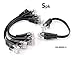 CablesOnline, 5-Pack 6-inch CAT6 Network UTP Ethernet RJ45 Flat-Design Patch Black Cable, (U6-000FK-5)