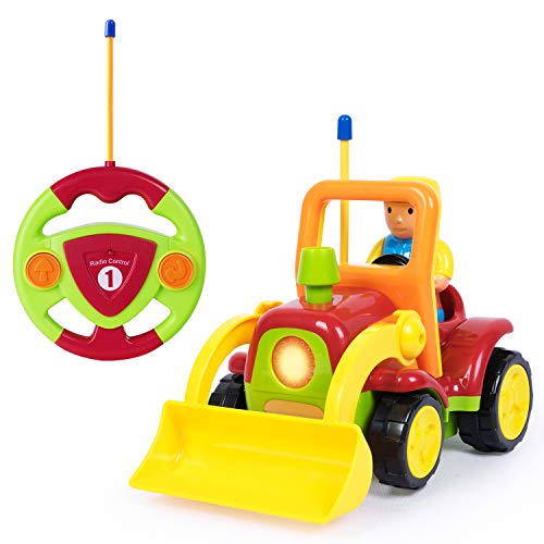 iFixer RC Radio Control Truck Toy for Toddlers Kids, Remote Control Car with Sound, Truck Yellow - Thumbnail 7
