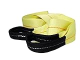 ABN Tow Strap with Reinforced Loops 3” Inch x 30’ Foot Vehicle Recovery Rope 20,000 lbs Pound Capacity Recovery Strap