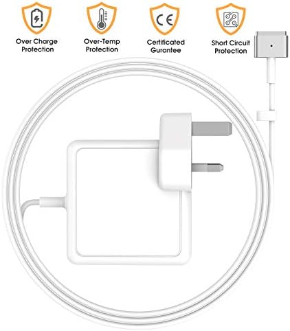 MARVELLER Compatible With MacBook Pro Charger, Great Replacement 60W Magsafe 2 Magnetic T-Tip Power Adapter Charger for MacBook Pro 13-inch and Works With MacBook Air 11-inch and 13-inch Late 2012