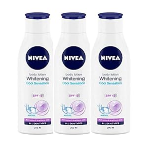 NIVEA Whitening Cool Sensation Body Lotion, 200ml (Pack of 3)