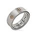 Unconditional Love Stainless Steel Paw Print Ring