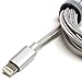 Apple MFi Certified - Lightning to USB Braided Cable with Aluminum Housing Color: Silver