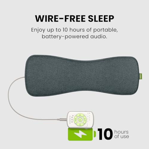 Avantree Slumber 2 – Bluetooth Pillow Speaker for Sleeping with 4 Flat Speakers, Remote Control and Sleep Timer, Built-in White Noise, Soft & Comfortable Design for Side Sleepers, Podcasts & Audiobook