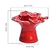 eoocvt 10pcs Ceramic Vintage Floral Rose Flower Door Knobs Handle Drawer Kitchen + Screws (Red)
