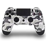 Wireless Controller for PS4 - Remote Joystick for Sony Playstation 4 with Charging Cable and Double Shock (Grey Camouflage,2019 New)