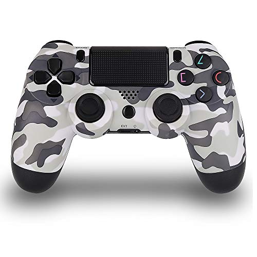 Wireless Controller for PS4 - Remote Joystick for Sony Playstation 4 with Charging Cable and Double Shock (Grey Camouflage,2019 New)
