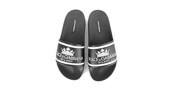 Dolce \u0026 Gabbana - Sandalias de goma para hombre CS1630 AU679 HNR18, color  negro Negro Size: 45 EU : Amazon.es: Zapatos y complementos