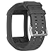 AWADUO Replacement Silicone Wrist Band Strap for Polar M600 Watch, Soft and Durable (Silicone Gray)