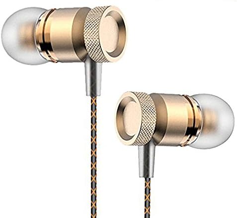 Elough Upgrade 3rd Generation In-ear Earphone with Microphone (Mic) for Samsung Apple iPhone 5 6 (Gold)
